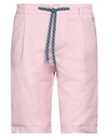 Daniele Alessandrini Homme Man Shorts & Bermuda Shorts Pink Size 30 Polyester, Viscose, Elastane