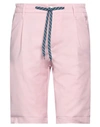 Daniele Alessandrini Homme Man Shorts & Bermuda Shorts Pink Size 36 Polyester, Viscose, Elastane In Pink