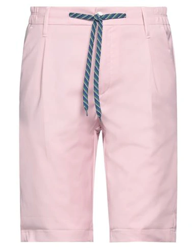 Daniele Alessandrini Homme Man Shorts & Bermuda Shorts Pink Size 30 Polyester, Viscose, Elastane
