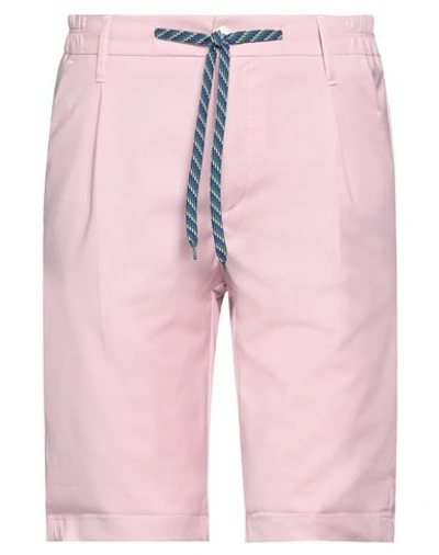 Daniele Alessandrini Homme Man Shorts & Bermuda Shorts Pink Size 36 Polyester, Viscose, Elastane