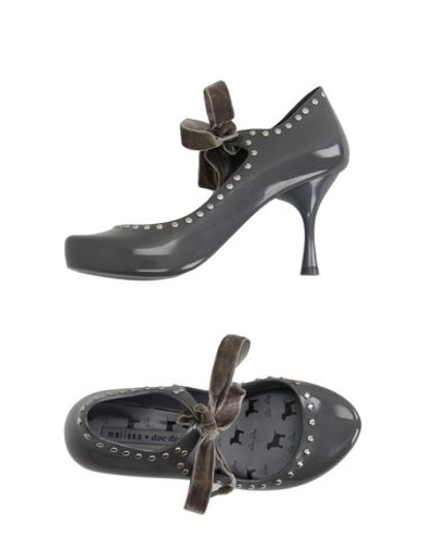 Melissa + Doc Dog Woman Pumps Grey Size 6 Rubber