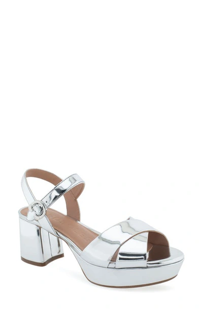 Aerosoles Cosmos Suede Sandal In Silver