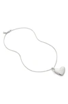 Monica Vinader Recycled Sterling Silver Heart Locket Pendant Necklace In Sterling Silver