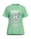 Ganni Green Disco Ball Graphic Print Organic Cotton T-shirt