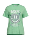 Ganni Green Disco Ball Graphic Print Organic Cotton T-shirt In Green