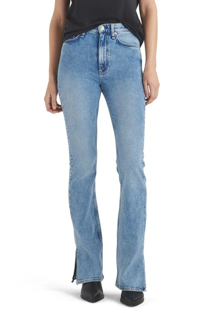 Rag & Bone Peyton High Waist Slit Hem Bootcut Jeans In Summers