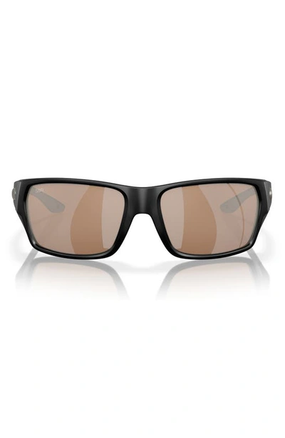 Costa Del Mar Tailfin 60mm Polarized Sunglasses In Black/ Silver