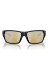 Costa Del Mar Tailfin 60mm Polarized Sunglasses In Black/ Dark Silver