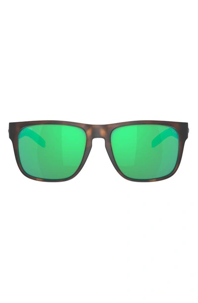 Costa Del Mar Spearo 56mm Polarized Square Sunglasses In Green