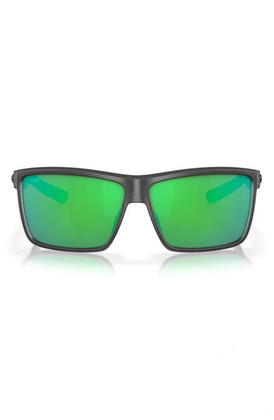 Costa Del Mar Rinconcito 60mm Polarized Rectangular Sunglasses In Green