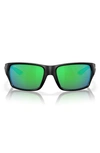 Costa Del Mar Tailfin 57mm Polarized Rectangular Sunglasses In Green