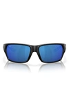 Costa Del Mar Tailfin 57mm Polarized Rectangular Sunglasses In Blue