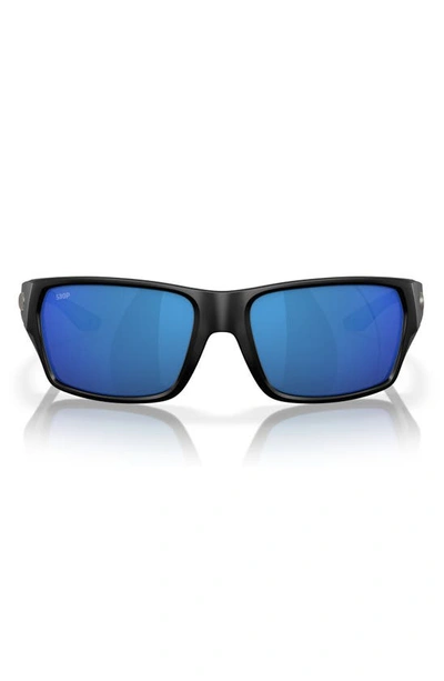 Costa Del Mar Tailfin 57mm Polarized Rectangular Sunglasses In Blue