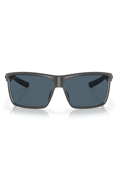 Costa Del Mar Rinconcito 60mm Polarized Rectangular Sunglasses In Gray