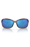 Costa Del Mar Seadrift 58mm Polarized Square Sunglasses In Blue