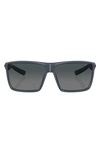 Costa Del Mar Rincon 63mm Gradient Polarized Oversize Rectangular Sunglasses In Grey Gradient