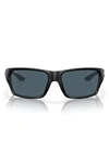 Costa Del Mar Tailfin 60mm Polarized Rectangular Sunglasses In Black Grey