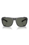 Costa Del Mar King Tide 6 58mm Polarized Rectangular Sunglasses In Gray