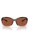 Costa Del Mar Seadrift 58mm Polarized Square Sunglasses In Copper
