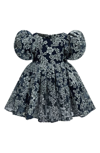 Bardot Babies'  Junior Kids' Roisin Floral Print Dress In Navy Floral