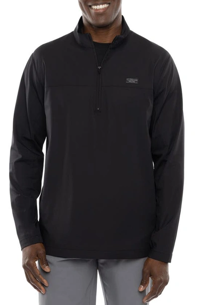 Travismathew Wanderlust Quarter Zip Pullover In Black