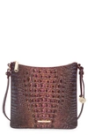 Brahmin Katie Croc Embossed Leather Crossbody Bag In Fig Jam