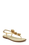 Sam Edelman Gigi Flora Leather Sandal In Desert Sun