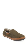 Olukai Hanohano Genuine Shearling Slipper In Green