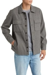 Rails Warner Button Front Shirt Jacket In Grey