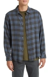 Rails Lennox Relaxed Fit Plaid Cotton Blend Flannel Button-up Shirt In Moonlight Cavern