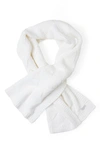 Barefoot Dreams Cozychic Diamond Weave Blanket Scarf In Pearl