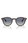 Ray Ban Ray-ban Round Sunglasses, 49mm In Havana/gray Gradient