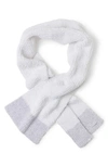 Barefoot Dreams Cozychic Heathered Tipped Scarf In White/gray