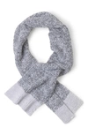 Barefoot Dreams Cozychic Heathered Tipped Scarf In Gray