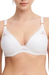 Chantelle Lingerie Graphic Allure Underwire Plunge T-shirt Bra In White