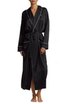 Polo Ralph Lauren Stretch Silk Robe In Onyx