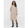 KNOWLEDGE COTTON APPAREL 2200035 CORDUROY MID LENGHT SHIRT DRESS LIGHT FEATHER GREY