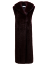 Philosophy Di Lorenzo Serafini Sleeveless Faux-fur Coat In Bordeaux In Bordeaux