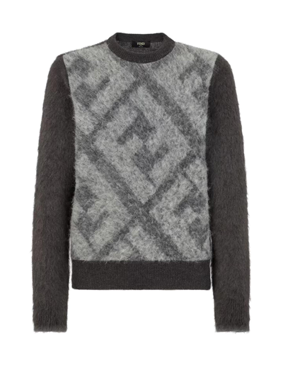 Fendi Embroidered Wool Blend Sweater In Multi