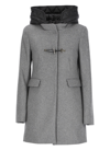 Fay Hooded Wool-blend Coat In Grey
