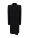 Khaite Kento Wool Blend Long Coat In Black