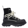 Alexander Mcqueen 50mm Lace-up Ankle Boots In Black