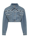 7 For All Mankind Adr X 7fam Cropped Jacket In Babe In Light Blue