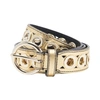 Sandro Women's Adelia Leather Grommet Belt In Gold