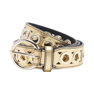 Sandro Women's Adelia Leather Grommet Belt In Gold