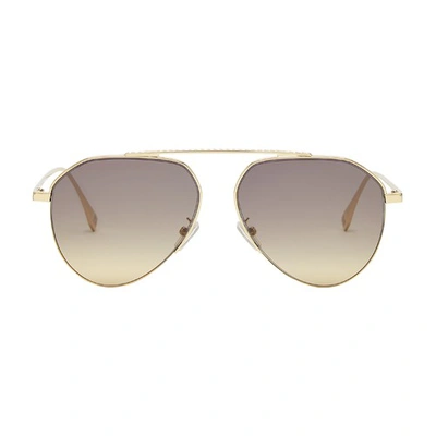 Fendi Travel Sunglasses In Gold