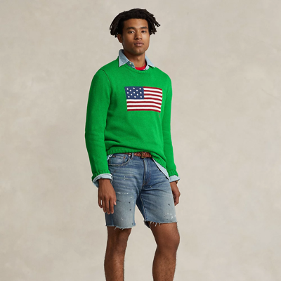 Ralph Lauren The Iconic Flag Jumper In Green