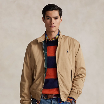 Ralph Lauren Twill Jacket In Cafe Tan