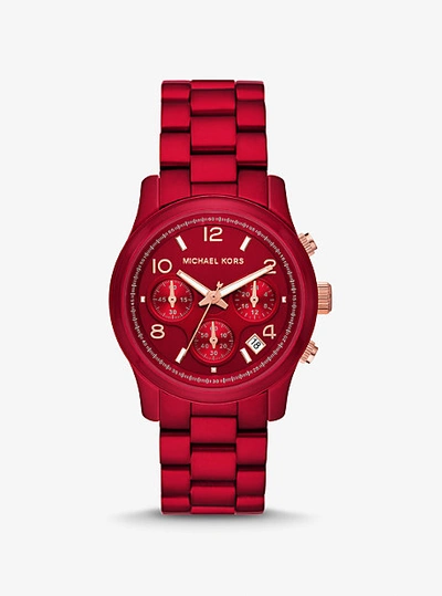 Michael Kors Runway Red-coated Watch
