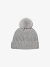 MICHAEL KORS RIBBED CASHMERE BEANIE HAT